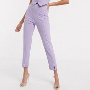 ASOS DESIGN Jersey Slim Fit Suit Pants Lilac US 2
